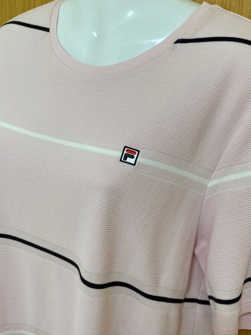 White and black fila shirt online