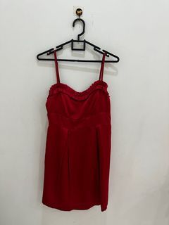 Forever21 red satin mini dress