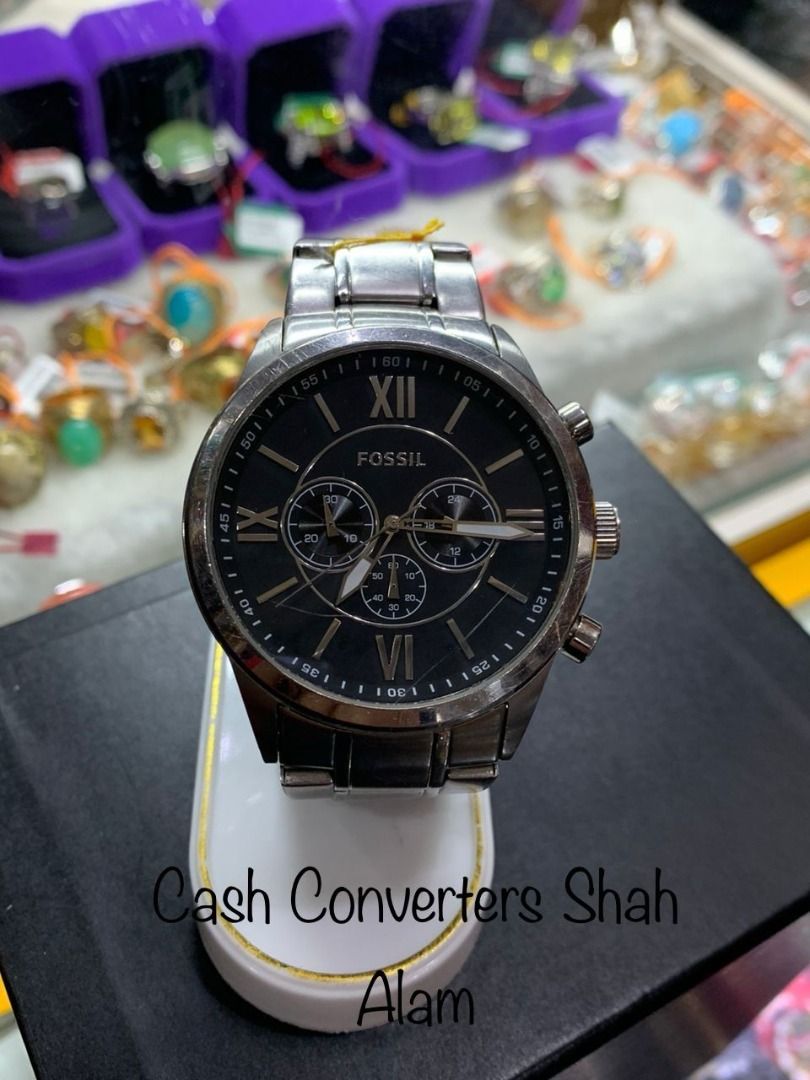 Fossil BQ1125IE Flynn Silver Quartz Chronograph Men s Watch Men s