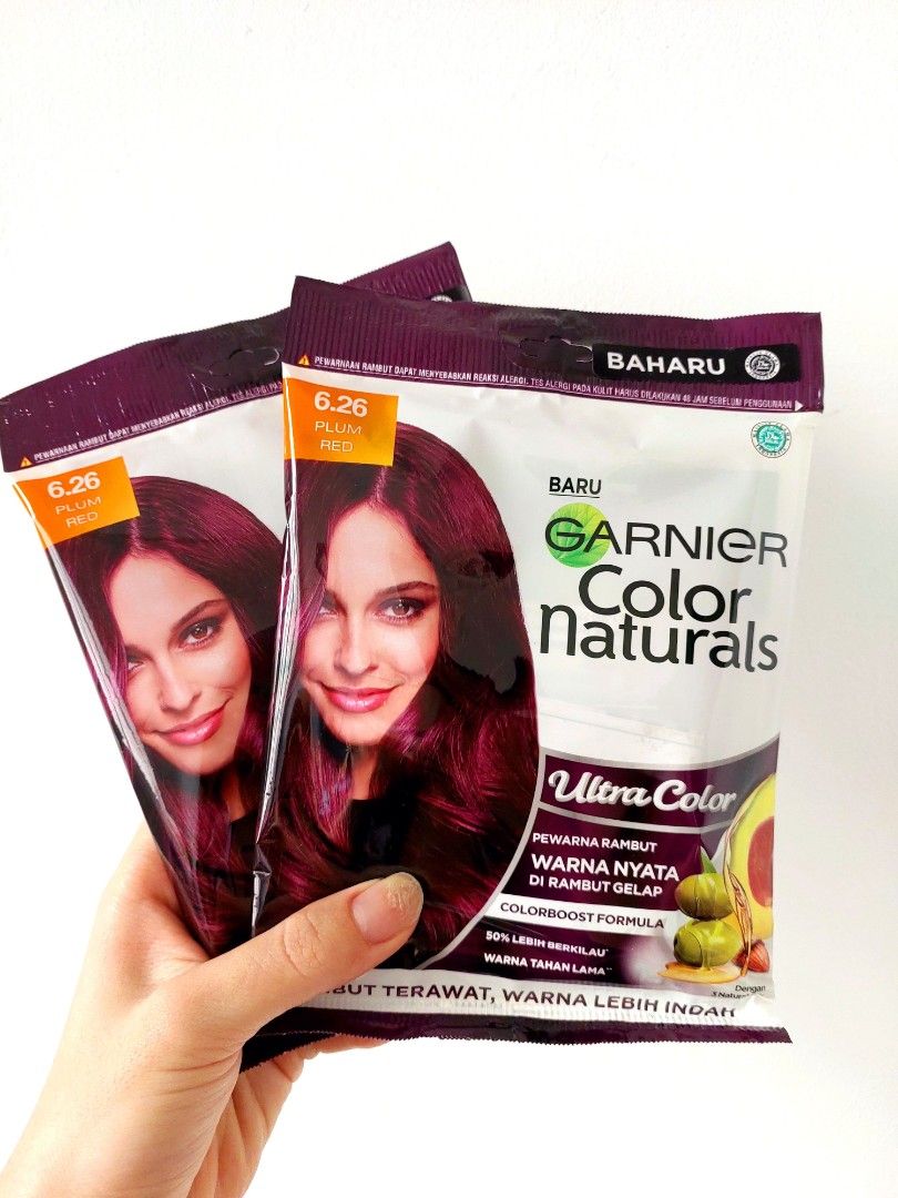 Garnier Hair Dye Colour Raspberry Cranberry Plum Red Sachet, Beauty