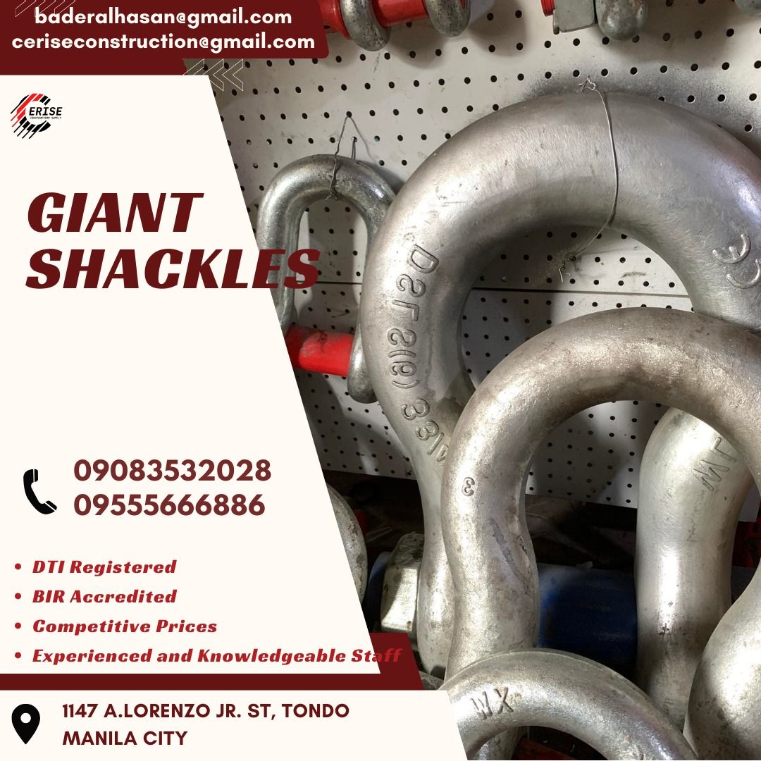 GIANT SHACKLES SHACKLES BOAT SHACKLE CRUISE LINE SHACKLES FERRY