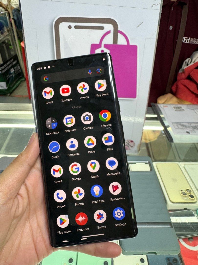 google pixel 6 pro 12/256gb good as new (Category: Google Pixel) located in Cainta. Submitted by vine_gadget_shop (Listing ID 1262050956, Image 3). Description: google pixel 6 pro 12/256gb good as new complete package pick up store greenhills shopping center we accept trade in we accept credit card installment we do cod and door to door we ship nationwide for fast transaction call 09277368323 look for vine.