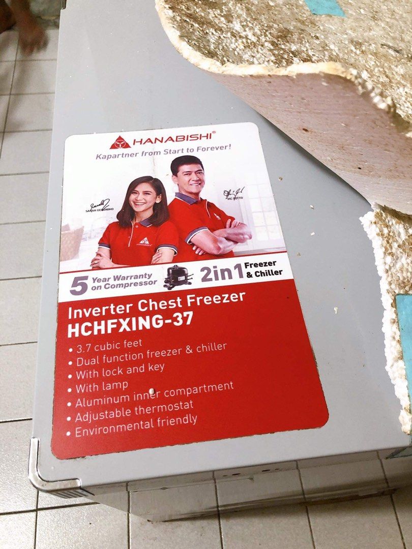 Hanabishi Chest Freezer (Inverter), TV & Home Appliances, Kitchen Appliances, Refrigerators and