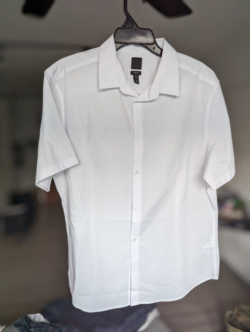 H M Short sleveed Formal shirt tapered back