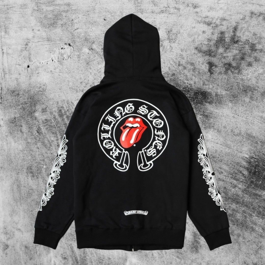 Chrome hearts x rolling sales stones hoodie
