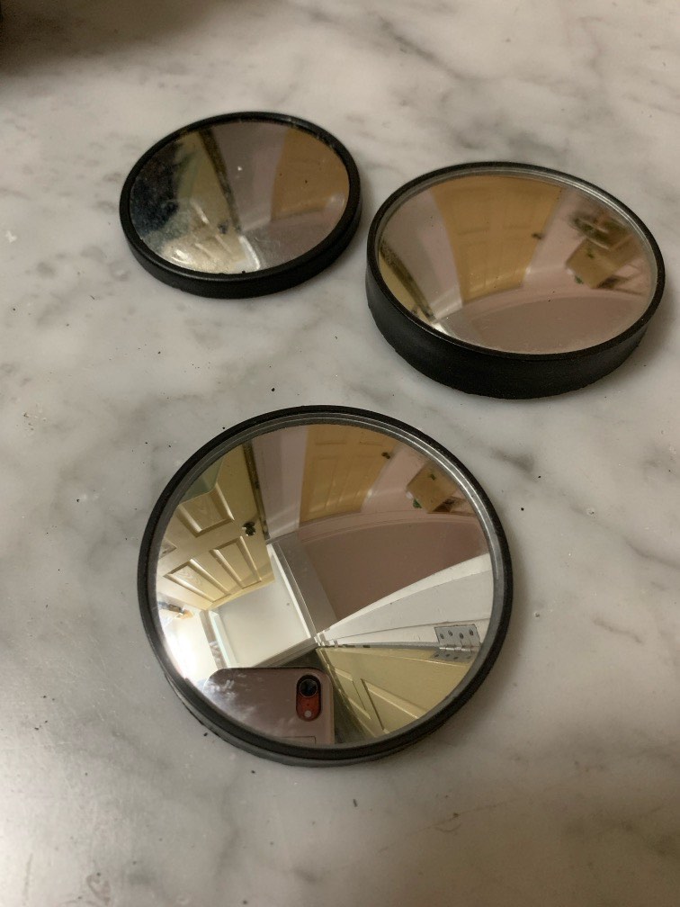 HotSpots Round StickOn Convex Mirror, Motorcycles, Motorcycle