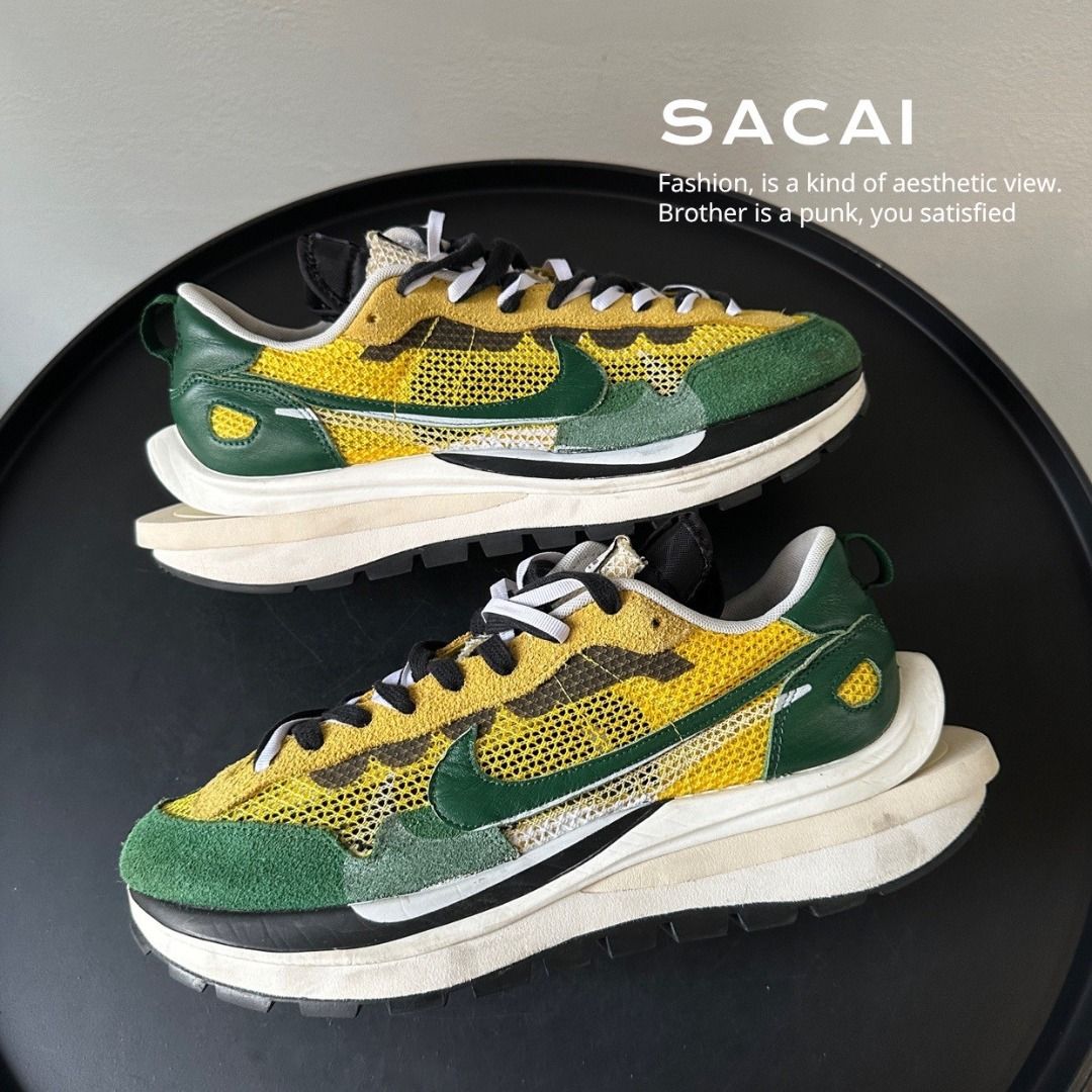 HYC] NIKE VAPORWAFFLE SACAI TOUR YELLOW & GORGE GREEN-SAIL 黃綠