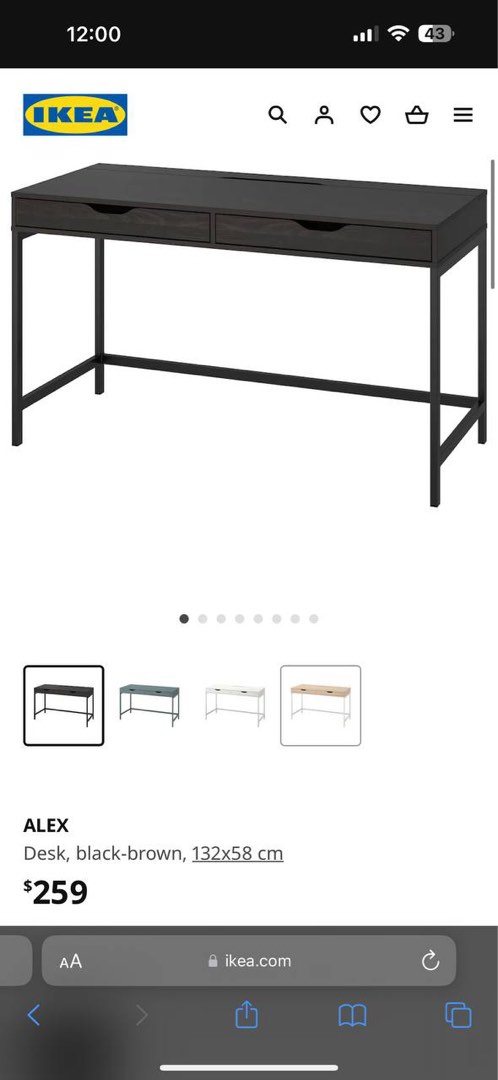 IKEA ALEX Study Table, Furniture & Home Living, Furniture, Tables ...