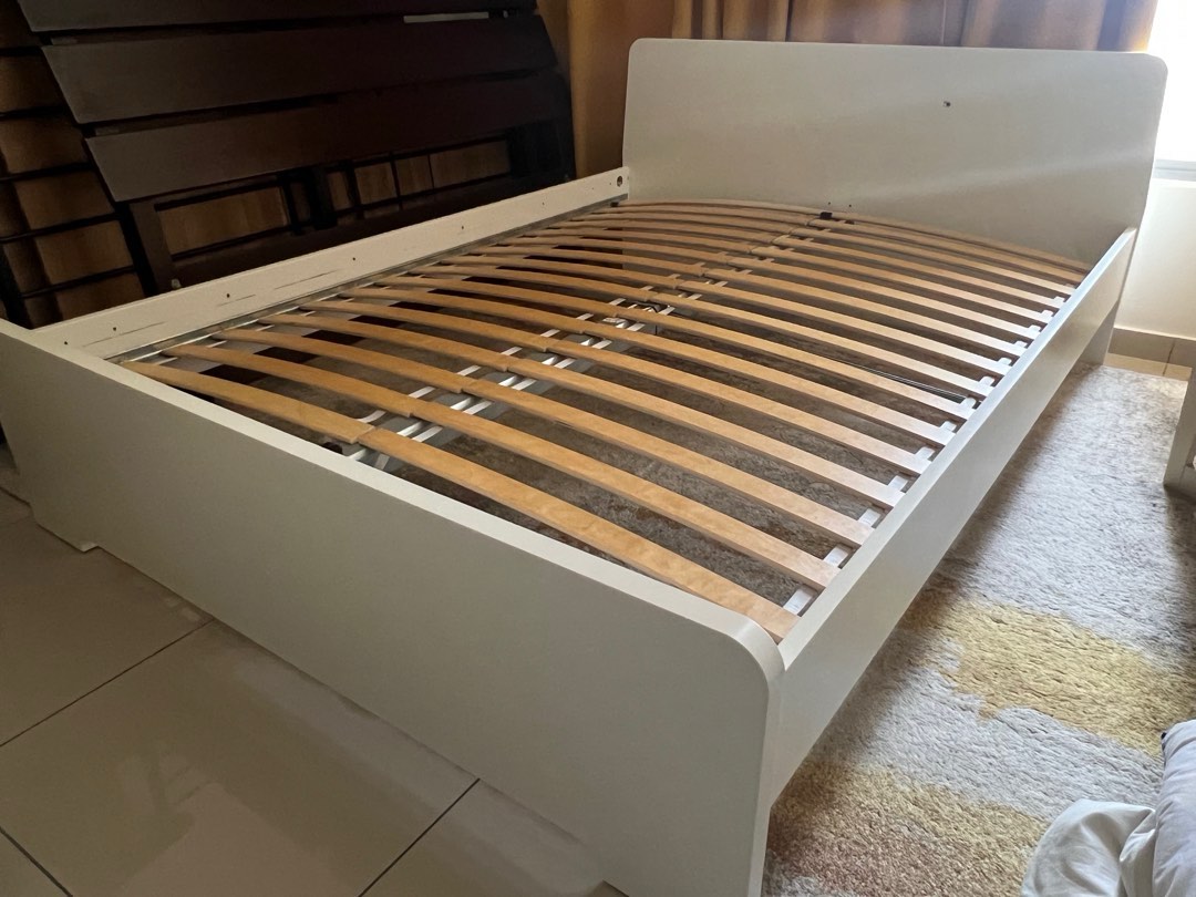 Ikea Askvoll Queen Bed Frame, Furniture & Home Living, Furniture, Bed