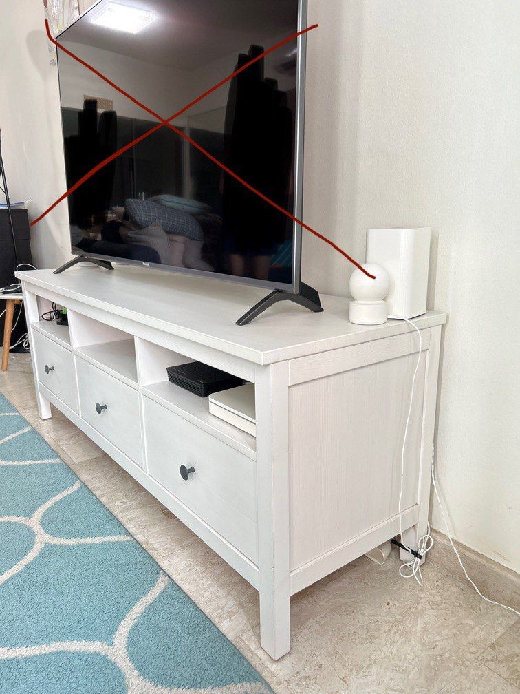 Ikea hemnes tv stand white deals