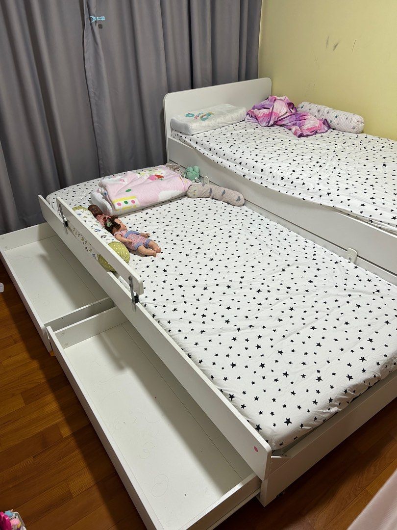 IKEA pull out bed frame (with storage), Furniture & Home Living