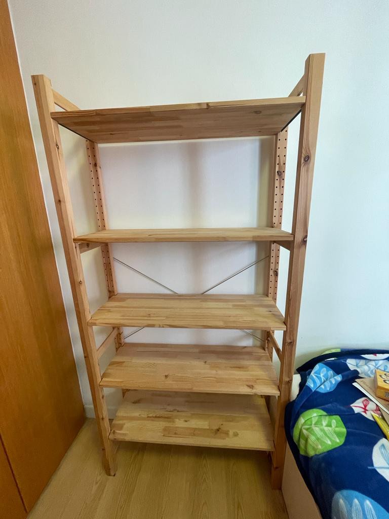 Ikea wooden shelf, Furniture & Home Living, Furniture, Shelves