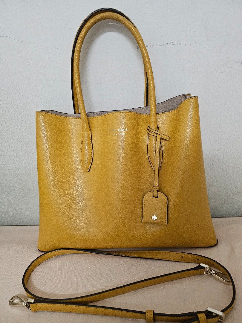 Kate Spade Mustard Yellow Leather Tote