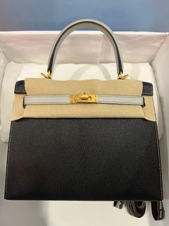 Replica Hermes Kelly Sellier 25 Handmade Bag In Terre Cuite Ostrich Leather