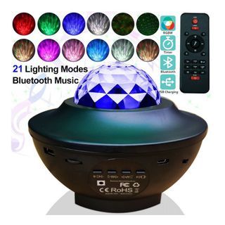 Led Star Projector Night Light Galaxy Starry Projector lamp With Music Bluetooth Speaker Remote