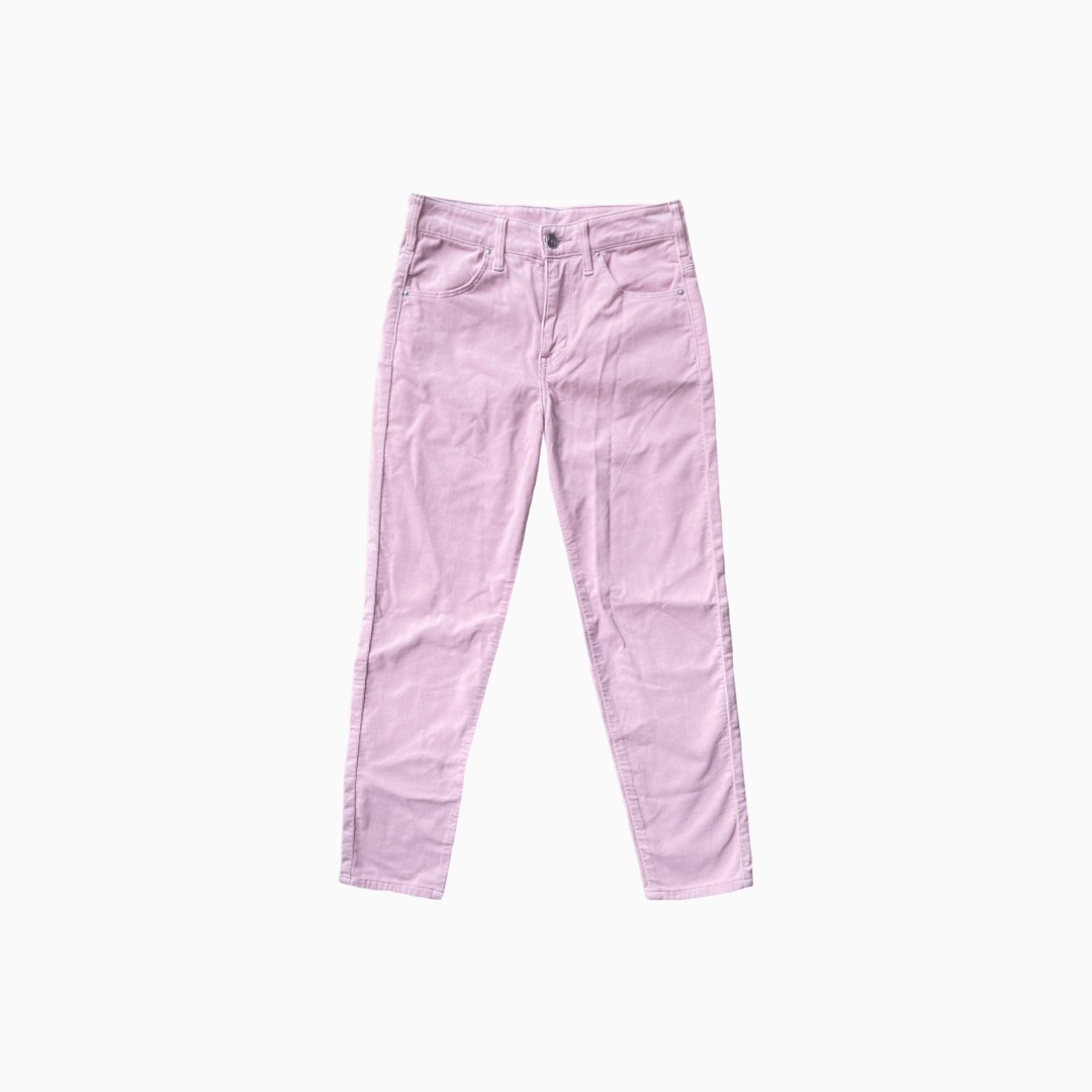 LEE 90s baby pink corduroy vintage high waisted tapered trousers