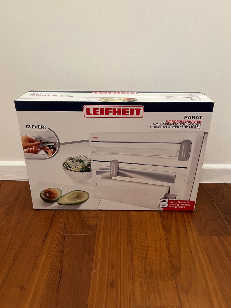 Leifheit Kitchen Organiser Wall Mounted Roll Holder for Kitchen Towel