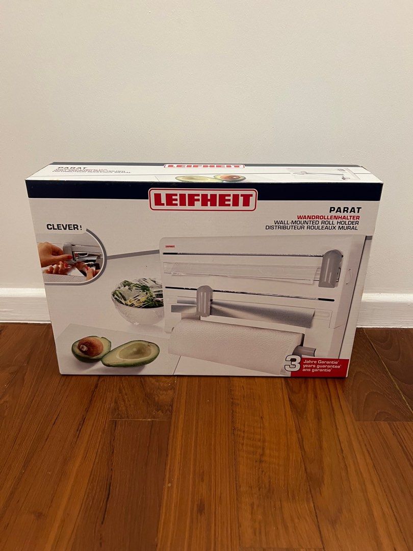 Leifheit Kitchen Organiser Wall Mounted Roll Holder for Kitchen Towel