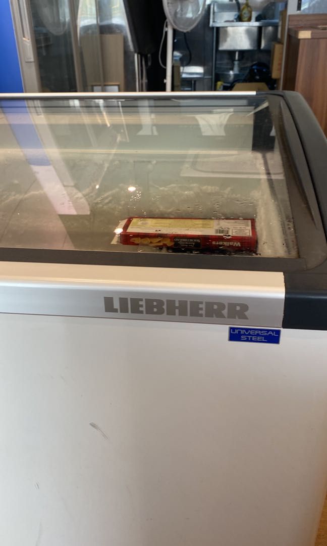 Liebherr used tempered glass top freezer, TV & Home Appliances, Kitchen Appliances
