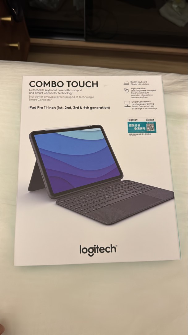 Logitech Combo Touch iPad Pro gen 4 11, 電腦＆科技, 電腦周邊及配件