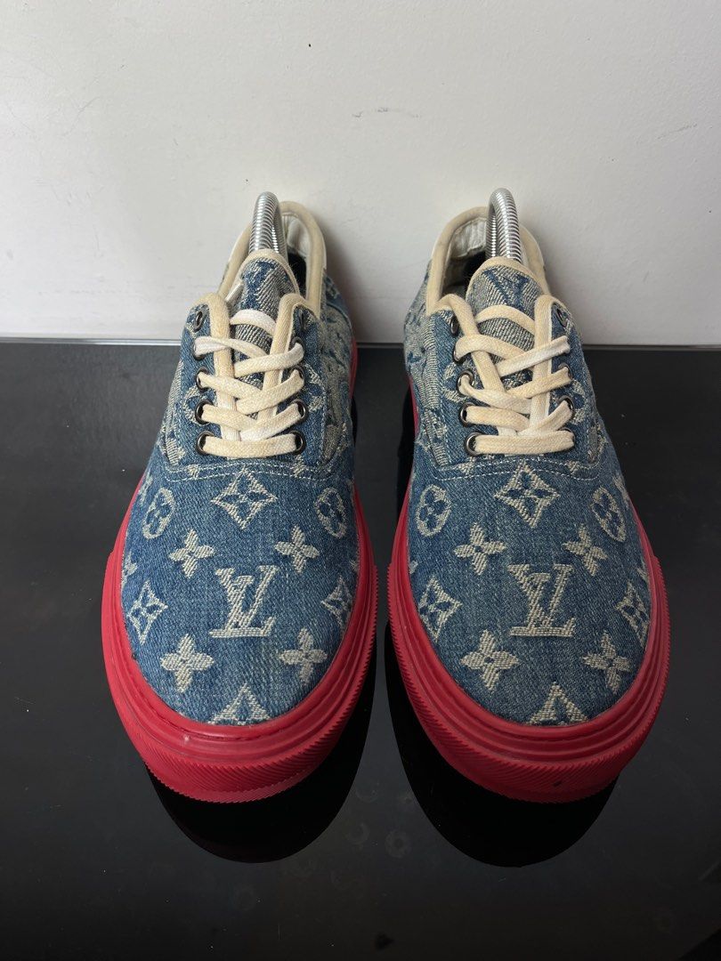 Louis Vuitton Unisex Trocadero Richelieu Sneaker Navy Blue Monogram Denim -  LULUX