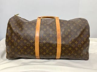 Louis Vuitton Keepall LED Monogram 50 Black in Leather with Black-tone,  Luxury, Bags & Wallets on Carousell