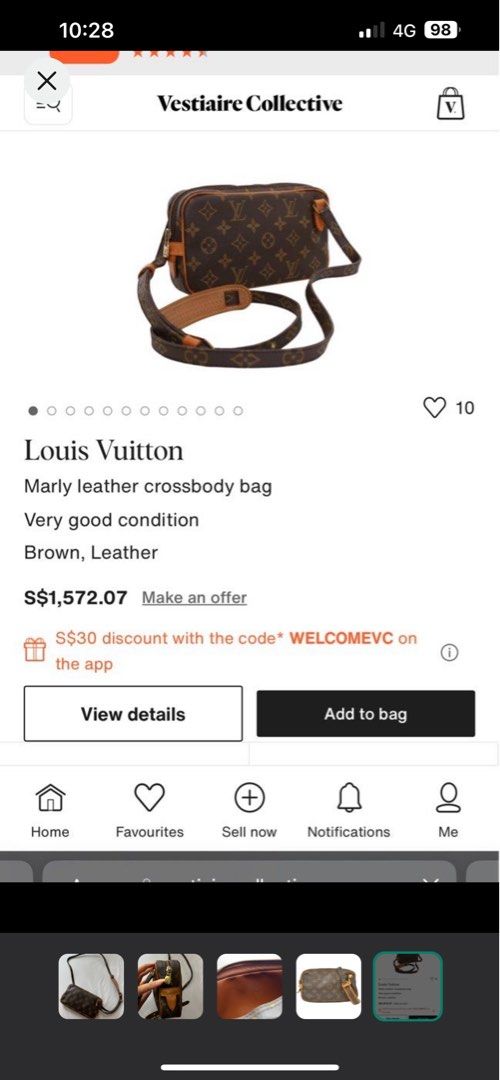 Louis Vuitton Marly Bandouliere Monogram Crossbody Bag – I MISS YOU VINTAGE