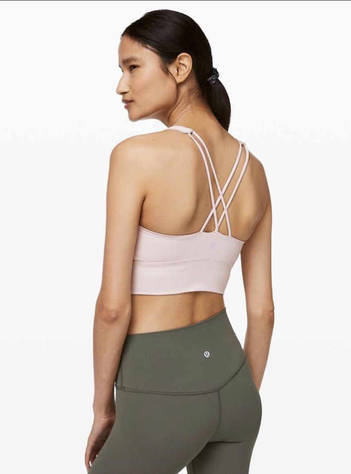 Lululemon Free To Be Bra Long Line Pink Bliss Women s Fashion