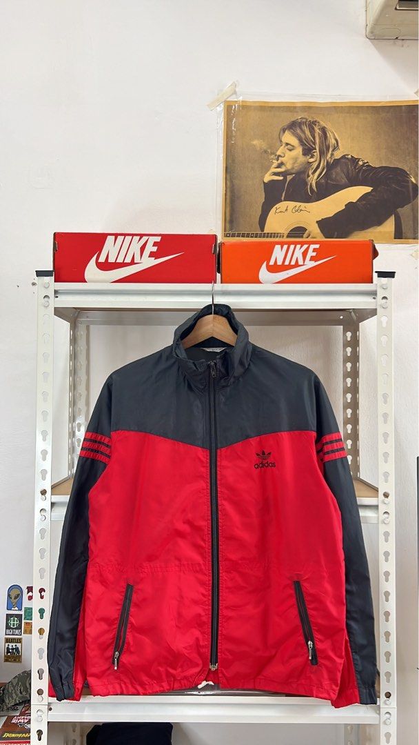 M Vintage Adidas Trefoil Two Tone Windbreaker