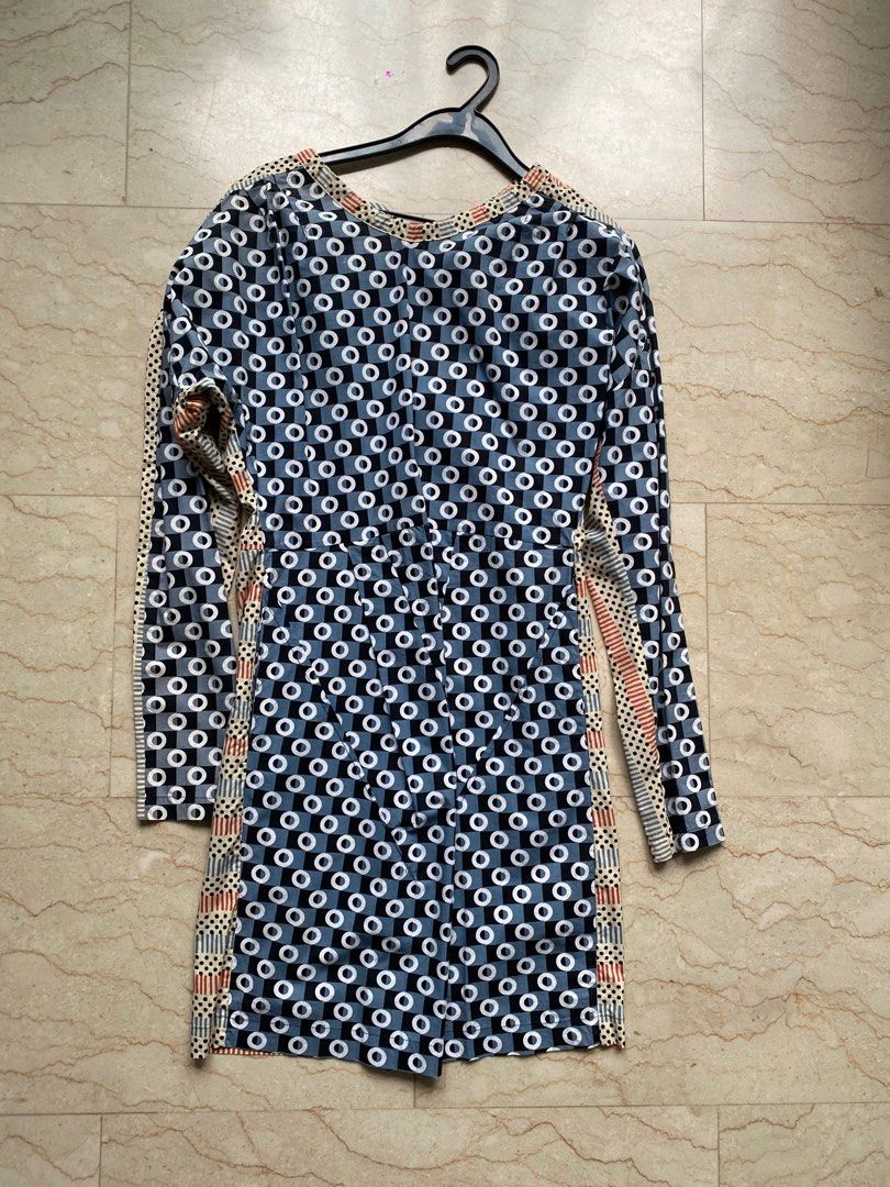 princess polly baby blue dress H&M white and blue Flared-skirt dress for Women