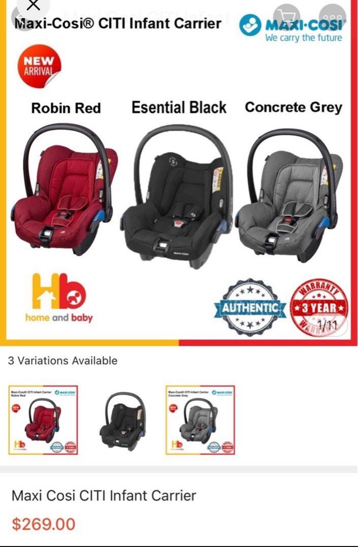 Maxi cosi citi infant carrier shop