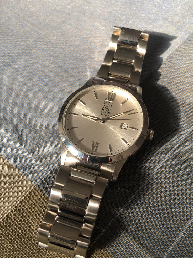 Mens Stainless steel watch brand clio blue paris Men s Fashion Watches Accessories Watches on Carousell