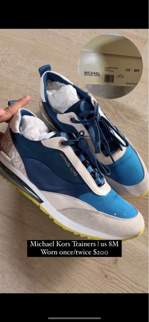 Michael kors blue trainers deals