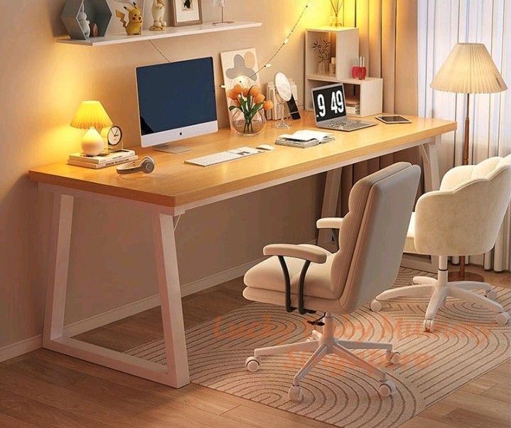 Minimalist Dual Study Table Simple Modern Bedroom Study Desk Office/Work  from Home PC Desk Clearance Promo, Furniture & Home Living, Furniture,  Tables & Sets on Carousell
