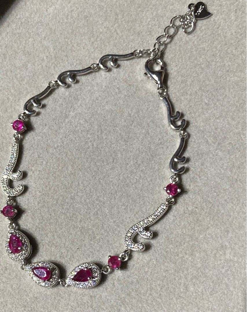 Raw top ruby bracelet