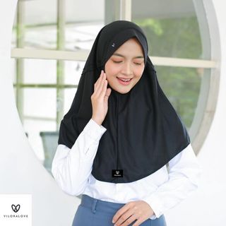 NEW Jilbab Serut Anak Hitam