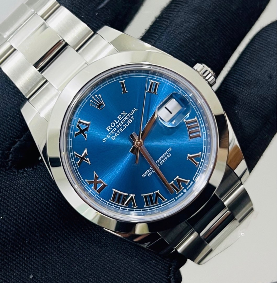 Mens blue rolex best sale