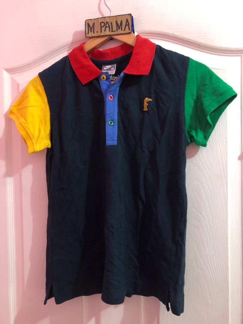 Nike poloshirt multicolor womens medium 17x23 as new Women s Fashion Tops Shirts on Carousell