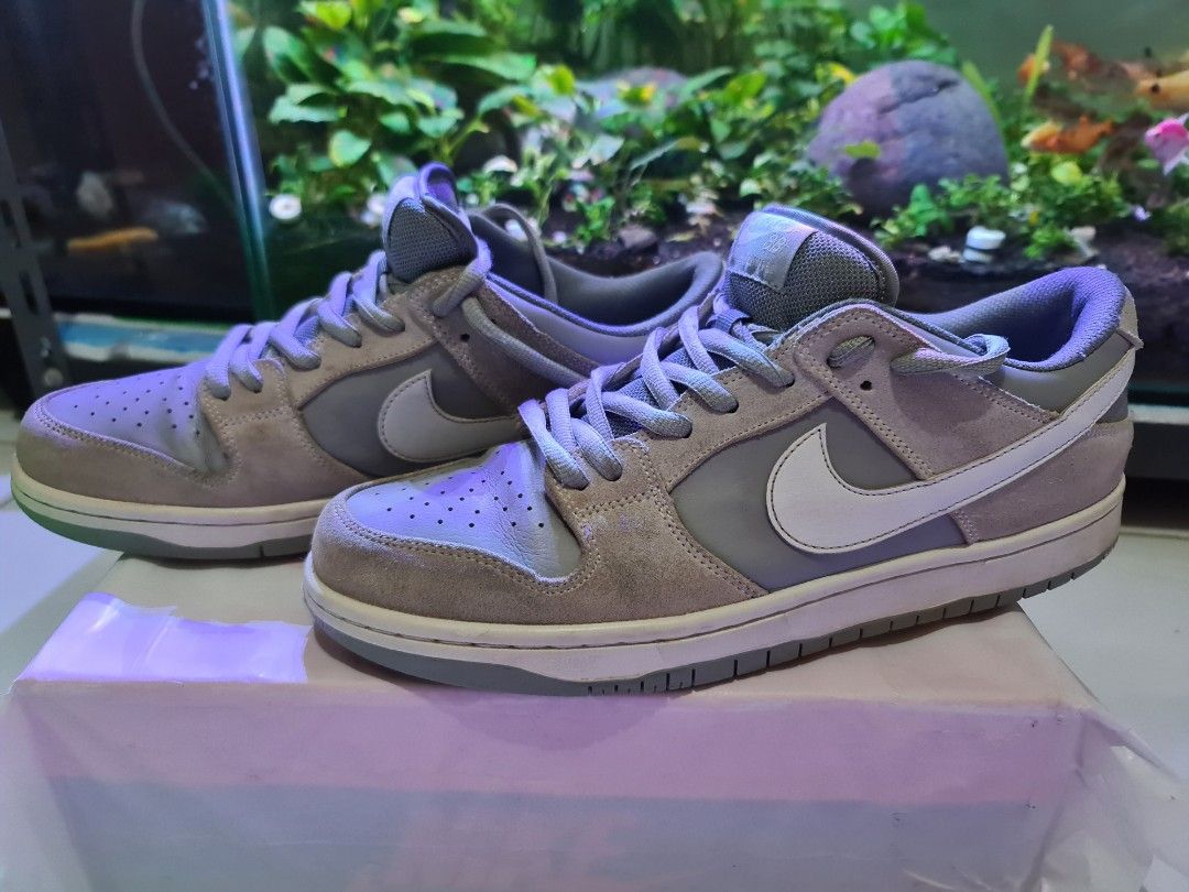 Nike Sb Dunk Low Trd Summit white white wolf grey Fesyen Pria