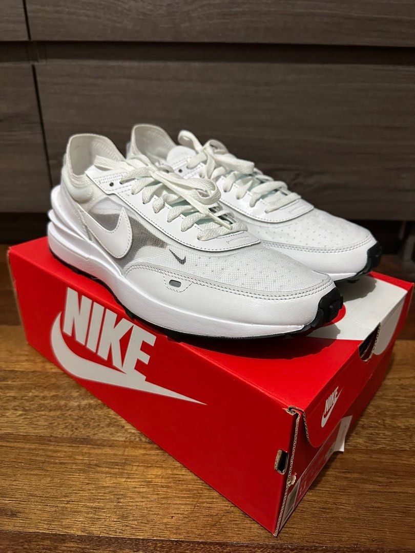 nike waffle triple white