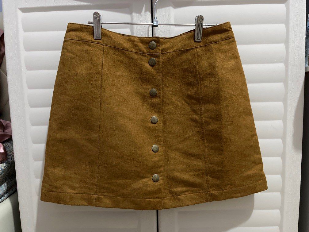 Brown suede skirt old navy sales