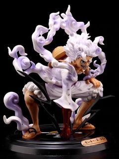 One Piece Figures 28cm Nika Luffy Gear 5 GK Anime Action Pvc Statue  Figurine Doll Collection Ornament Model Toy Gift for Kids(no box)(Gear 3)