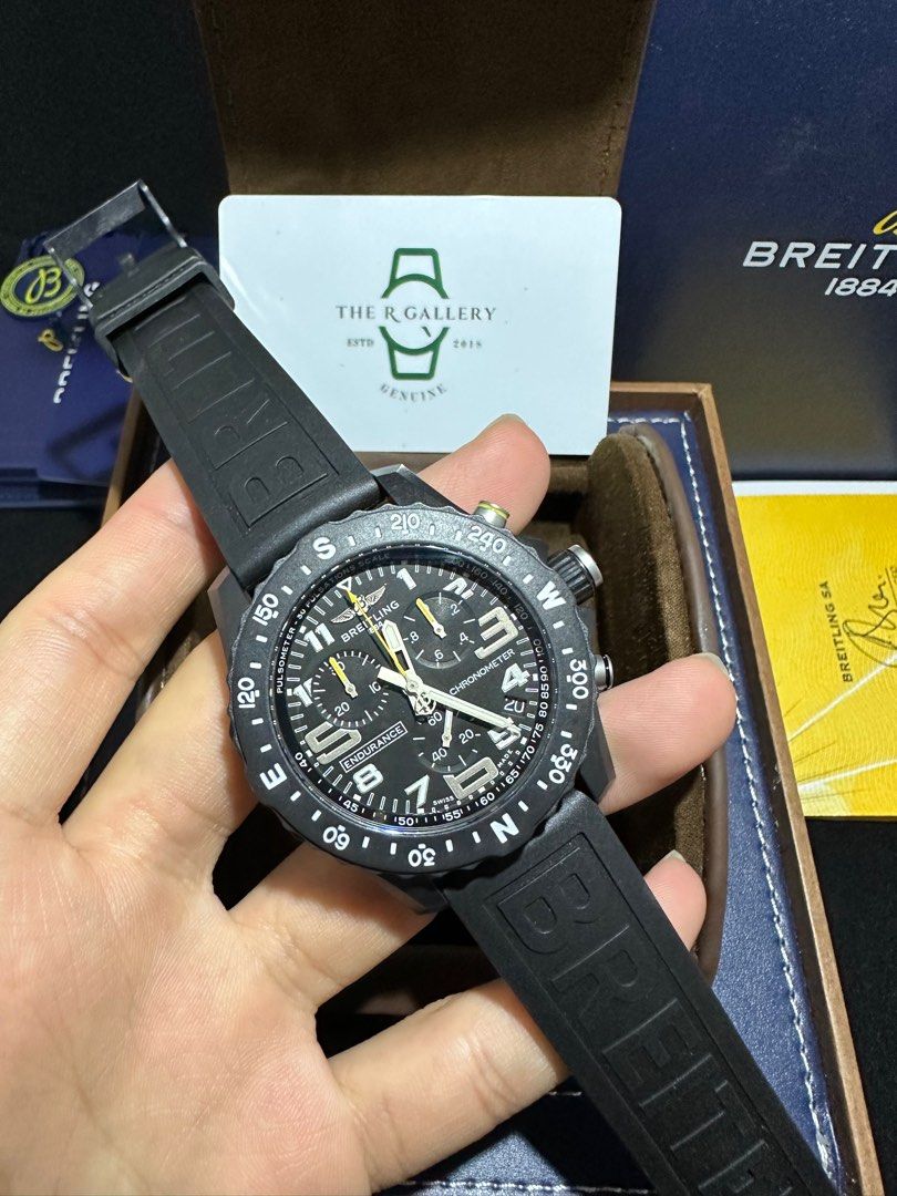 Original Breitling Endurance Pro Quartz 44mm Rubber Strap X82310E51B1S1 Men s Fashion Watches Accessories Watches on Carousell