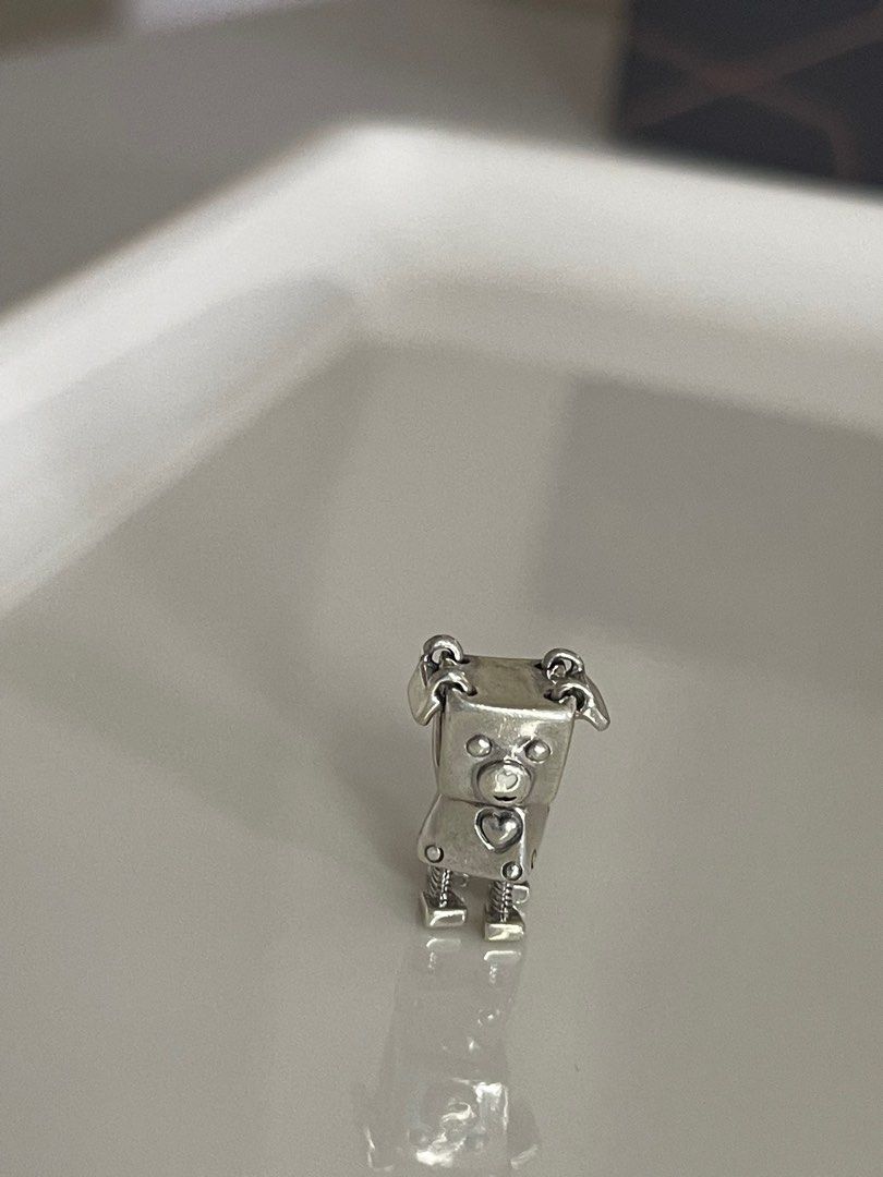 Robot Dog charm Sterling silver for Pandora bracelets