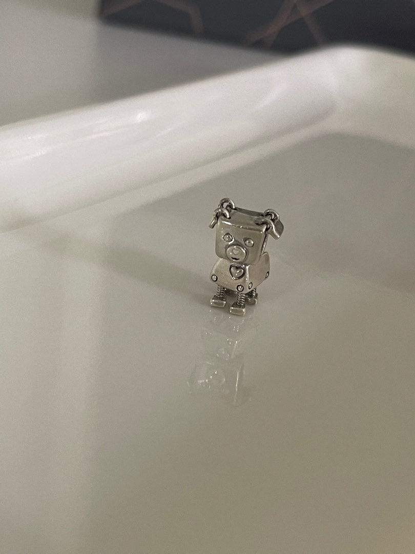 Robot Dog charm Sterling silver for Pandora bracelets