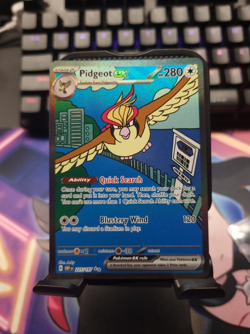 Pidgeot ex special illustration rare 225/197 (Obsidian flames) Pokemon