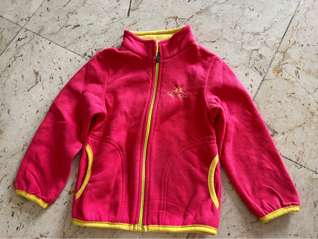 Girls pink top fleece jacket