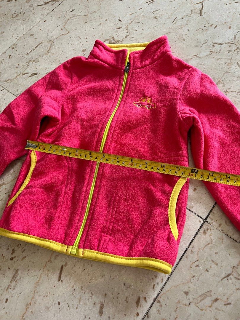 Girls red fleece jacket sales