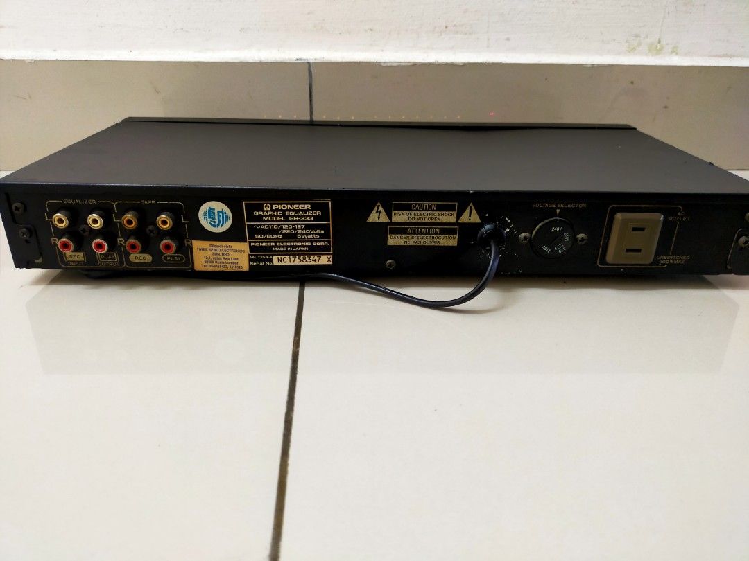 PIONEER GRAPHIC EQUALIZER GR333, Audio, Other Audio Equipment on Carousell