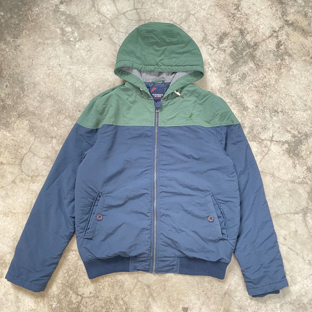PROMO L KANGOL HOODIE JACKET SWEATER BAJU SEJUK GREEN BLUE